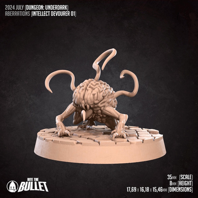 Intellect 5e Intellect Devourer- Aberration Miniature- Dungeon Underdark- Bite the ...