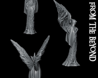 May include: Three gray resin figurines of an angel with wings, each in a different pose. The angel is depicted as a woman with long hair and a flowing robe. The text "ANGEL FROM THE BEYOND" is printed on the right side of the image.