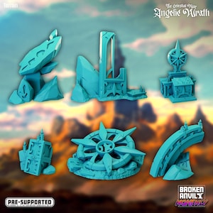 Celestial War Terrain Miniature -  Broken Anvil - D&D 5e - Dungeons and Dragons - Pathfinder - Fantasy RPG Tabletop Games