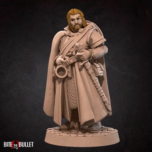 Male Human Fighter Miniature- Bullet Rings-  Bite the Bullet -  D&D 5e - Dungeons and Dragons - Pathfinder - Fantasy RPG Tabletop Games