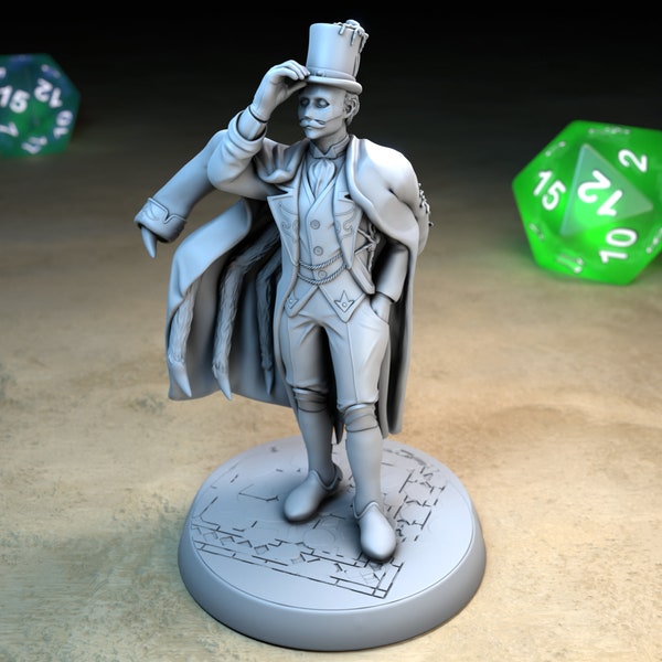 Charlatan Miniature - Male or Female - TPK Labs - D&D 5e - Dungeons and Dragons - Fantasy RPG Tabletop Games - Pathfinder