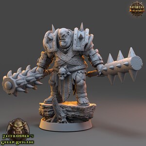 Kraut Hellbender- Orc/Half-Orc Miniature- Zeithammer’s Green Brigade - Daybreak - D&D 5e - Dungeons and Dragons-Fantasy RPG Tabletop