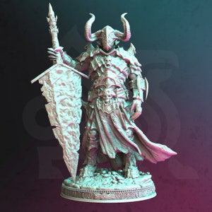 Morian Death Knight Miniature - DM Stash - Duskweave- Fantasy RPG - D&D 5e - Dungeons and Dragons - Pathfinder - Tabletop Games