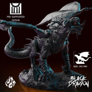 Ancient Black Dragon - Crippled God Foundry - Fantasy RPG - D&D 5e - Dungeons and Dragons - Pathfinder - Tabletop Games
