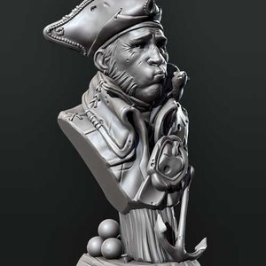 Pirate and His Rat Bust Eastman Caribbean Black Pearl