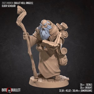 Elder Scholar- Bullet Hell: Angels-  Bite the Bullet -  D&D 5e - Dungeons and Dragons - Pathfinder - Fantasy RPG Tabletop Games
