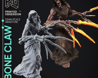 Boneclaw Large Undead Miniature - Printed Obsession - D&D 5e - Dungeons and Dragons - Fantasy RPG Tabletop Games - Pathfinder