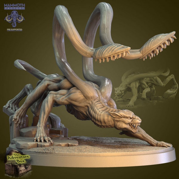 Displacer Beast / Phase Panther Miniature - The Adventure Box - Mammoth Factory - D&D 5e - Dungeons and Dragons Tabletop Games