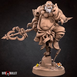 Chunky Monk Miniature - Bob Salot - Chunky Humans - Bite the Bullet -  D&D 5e - Dungeons and Dragons - Pathfinder - Fantasy Tabletop Games