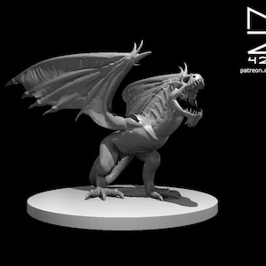 Wyvern Green MZ4250 Fantasy Miniature - D&D - Dungeons and Dragons - Pathfinder Figurine - Tabletop Gaming - RPG