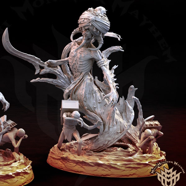 Earth Djinn Genie Miniature - Mini Monster Mayhem- D&D 5e - Dungeons and Dragons - Pathfinder - Fantasy RPG Tabletop Game