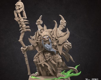 Orco Brujo Miniatura- Orcos- Muerde la Bala - D&D 5e - Mazmorras y Dragones - Conquistador - Juegos de mesa RPG de fantasía