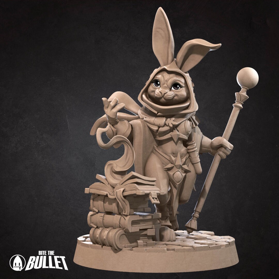Harengon/rabbitfolk Wizard Miniature- Herengons- Bite the Bullet - D&D ...