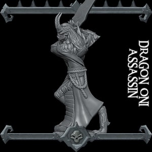 Dragonborn Assassin Miniature - Rocket Pig Games - D&D 5e - Dungeons and Dragons - Fantasy RPG Tabletop Games - Pathfinder