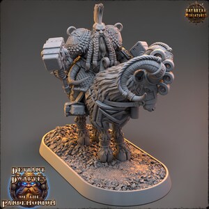 Lukasz Drencher auf einer Feuerziege- Deviant Dwarves of the Pandemonium- Daybreak- D&D 5e- Dungeons and Dragons - Fantasy RPG Tabletop Games