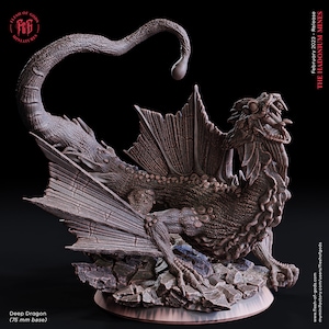 Deep Dragon Miniature - Énorme Dragon - Mines de l'hédonisme - Chair des dieux - D&D 5e - Donjons et Dragons - Dessus de table - Fantasy Games - Pathfinder