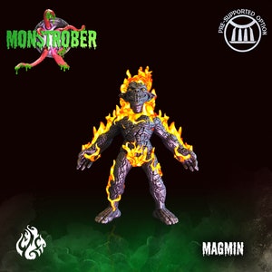 Magmin Small elemental miniature - Crippled God Foundry -  D&D 5e - Dungeons and Dragons - Pathfinder - Fantasy RPG Tabletop Games