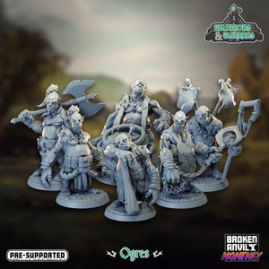 Ogre Miniatuur - D&D 5e - Kerkers en Draken - Pathfinder - Fantasy RPG Tafelbladspellen