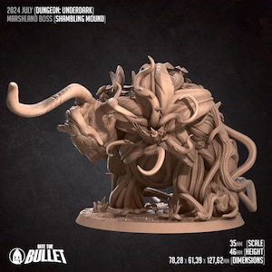 Marshland Monster- Shambler Miniature- Dungeon Underdark- Bite the Bullet -D&D 5e -Dungeons and Dragons -Pathfinder -Fantasy RPG Tabletop