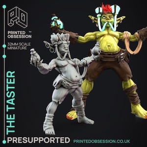 Goblin Miniature - The Taster - Goblin Potion Brewers - Printed Obsession - D&D 5e - Dungeons and Dragons - Pathfinder - Fantasy