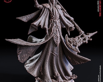 Lich Undead Wight Necromancer Mage Miniature Court of Blood - Flesh of Gods - D&D 5e - Dungeons and Dragons - Tabletop - Fantasy RPG  Games