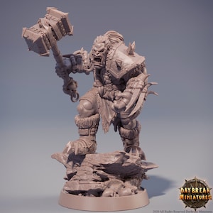 Orc Miniature Zweitung Blutnagel Fantasy - D&D - Dungeons and Dragons - Pathfinder Tabletop Gaming 32MM / 75MM