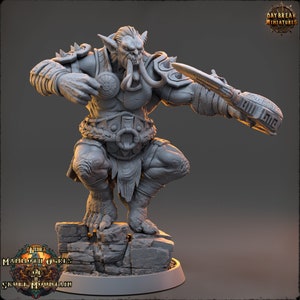 Jorduz Hunter- Ogre Miniature- The Mammoth Ogres of Skull Mountain- Daybreak- D&D 5e- Dungeons and Dragons- Fantasy RPG Tabletop