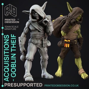 Goblin Miniature - Potion Theif - Goblin Potion Brewers - Printed Obsession - D&D 5e - Dungeons and Dragons - Pathfinder - Fantasy