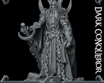 Dark Conqueror Miniature - Large Fiend - Rocket Pig Games - D&D 5e - Dungeons and Dragons - Fantasy RPG Tabletop Games - Pathfinder