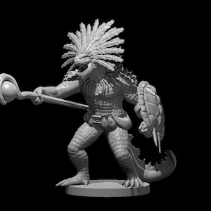 Lizardfolk Sorcerer Miniature - MZ4250 - D&D 5e - Dungeons and Dragons - Fantasy RPG Tabletop Games - Pathfinder