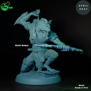 Gnoll Bogenschütze Miniatur - Gnoll Lager - TPK Labs - D&D 5e - Dungeons and Dragons - Tabletop - Fantasy Rollenspiele - Pathfinder