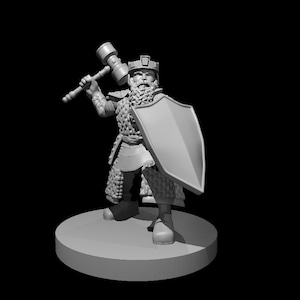 Dwarf Fighter Fantasy Miniature - D&D - Dungeons and Dragons - Pathfinder - Tabletop Game 28mm
