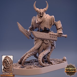 General Gantza Pitch Skelett Miniatyr - Horde av Dreadmarsh - Daybreak - D&D 5e - Dungeons and Dragons - Fantasy RPG Bordspel