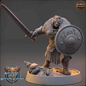 Garleif Ravenwing Viking Miniature- Northmen of the Howling Glacier- Daybreak- D&D 5e - Dungeons and Dragons - Fantasy RPG Tabletop Games