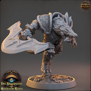 Layton Crane- Crocodileman Mini- The Sharptails of Hacksaw River- Daybreak- D&D 5e - Dungeons and Dragons - Fantasy RPG Tabletop Games
