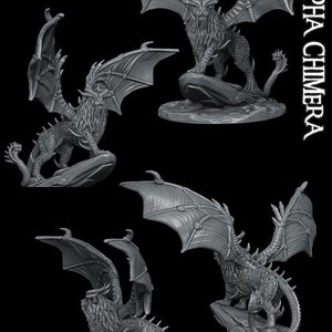 Chimera Miniatur - Großes Monstrosity - Raketen Schwein Spiele - D&D 5e - Dungeons and Dragons - Fantasy RPG Tabletop Games - Pathfinder
