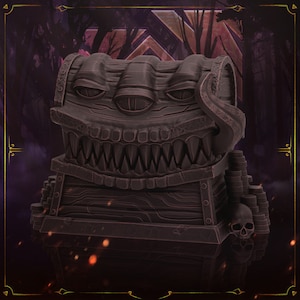 Mimic Fearsome Chest - Dice Box - Mythic Roll -  D&D 5e - Dungeons and Dragons - Pathfinder - Fantasy RPG Tabletop Games