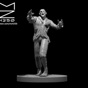 Male Zombie Medium Miniature - Undead - MZ4250 - D&D 5e - Dungeons and Dragons - Pathfinder - Fantasy RPG Tabletop Games
