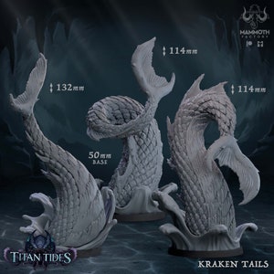 Storm Kraken Tails- Titan Tides- Mammoth Factory - D&D 5e - Dungeons and Dragons - Pathfinder - Fantasy RPG Tabletop Games