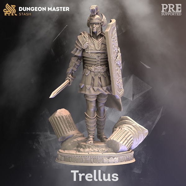 Imperial Centurion - Trellus Tacitus Miniature - Fallen Empire - DM Stash - D&D 5e - Dungeons and Dragons - Pathfinder - Fantasy