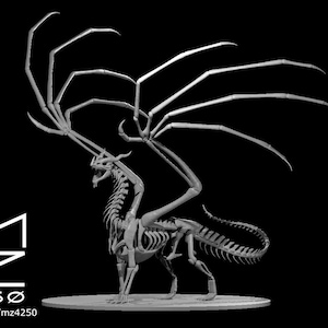 Dragon Skeleton Miniature - MZ4250 - D&D 5e - Dungeons and Dragons - Pathfinder - Fantasy RPG Tabletop Games