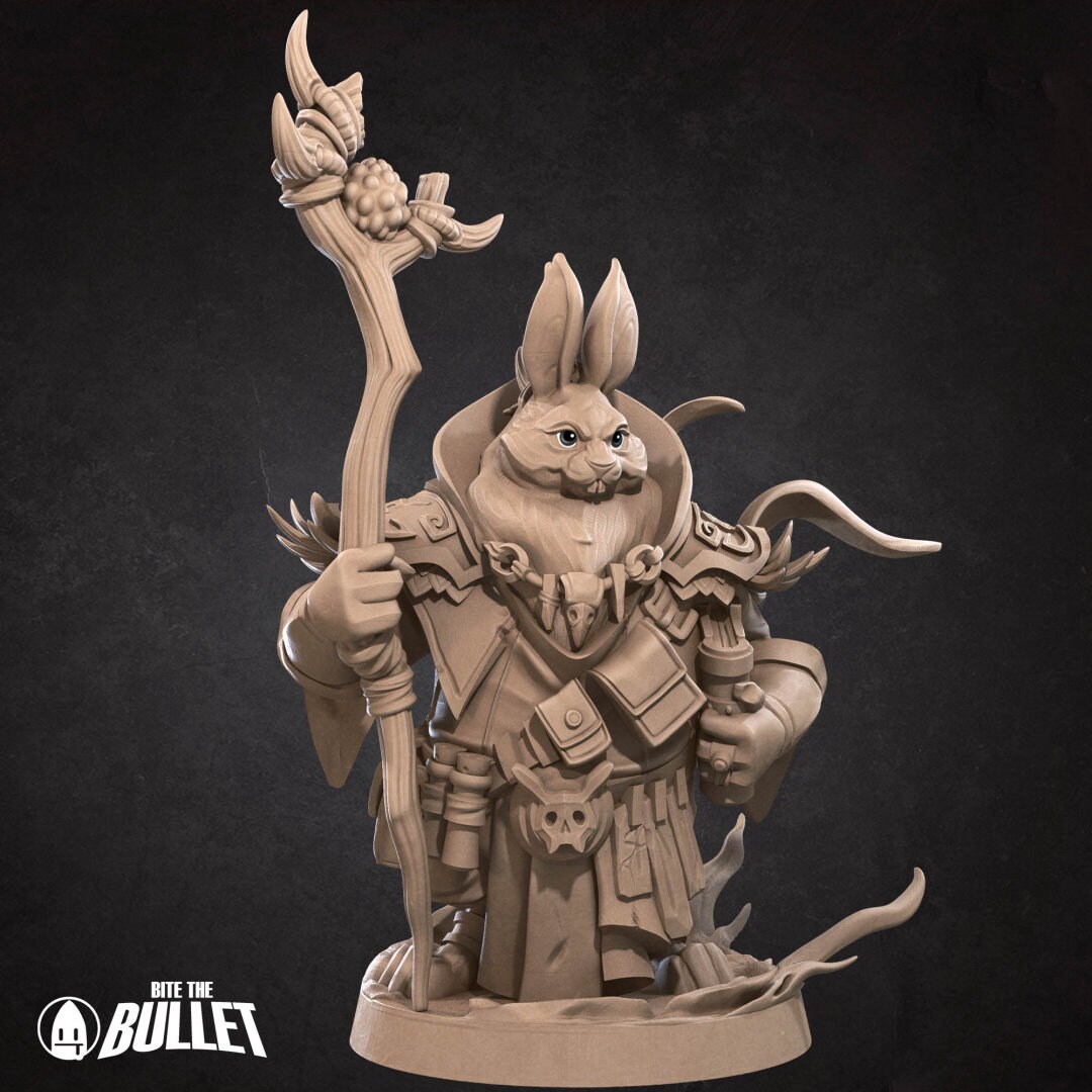 Harengon/rabbitfolk Warlock Miniature- Herengons- Bite the Bullet - D&D ...