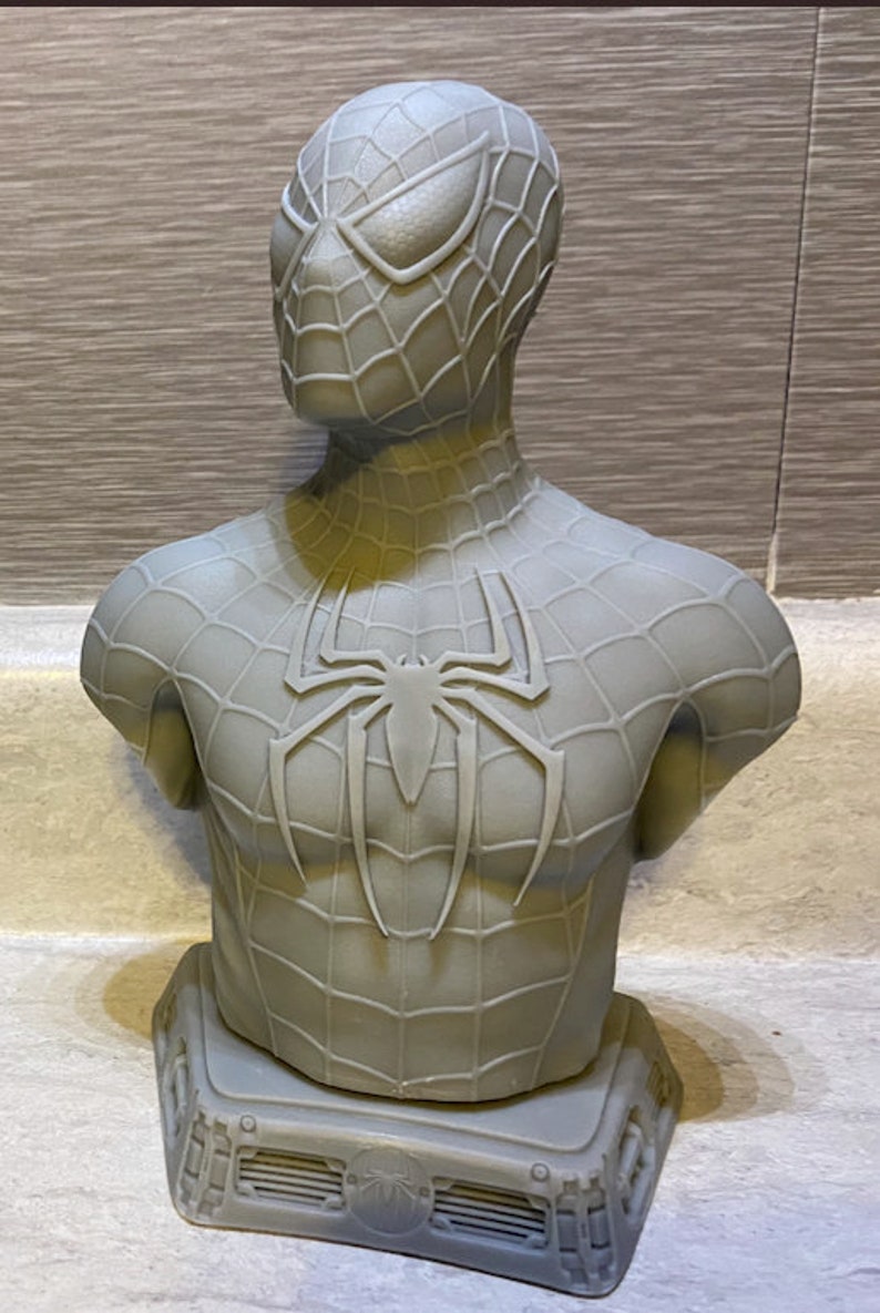 spider man bust statue