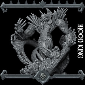 Blood King Miniature - Rocket Pig Games - D&D 5e - Dungeons and Dragons - Pathfinder - Fantasy RPG Tabletop Games