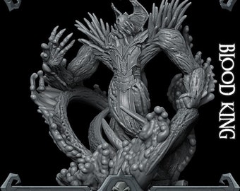 Blood King Miniature - Rocket Pig Games - D&D 5e - Dungeons and Dragons - Pathfinder - Fantasy RPG Tabletop Games