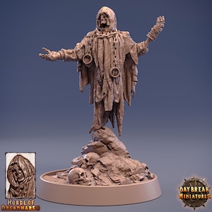Hungerpriest of Dreadmarsh Miniature- Wraith  - Daybreak - D&D 5e - Dungeons and Dragons - Fantasy RPG Tabletop Games - Pathfinder