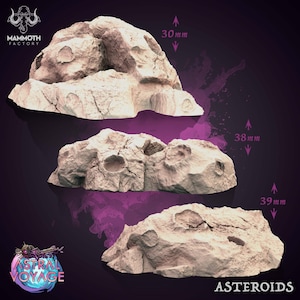 Asteroid Terrain Miniature - Scenery - Astral Voyage - Mammoth Factory - D&D 5e - Dungeons and Dragons - Pathfinder - Fantasy RPG Tabletop