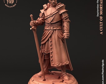 Human Knight Lord Miniature - Flesh of Gods - D&D 5e - Dungeons and Dragons - Tabletop - Fantasy RPG  Games - Pathfinder