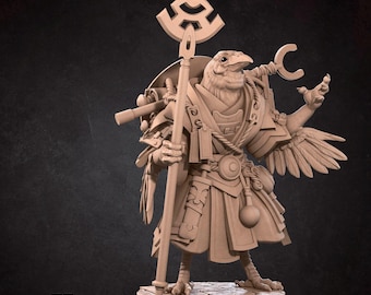Tengu Eaglefolk Oracle Miniature- Iconic Heroes- Bite the Bullet -D&D 5e -Dungeons and Dragons -Pathfinder -Fantasy RPG Tabletop Games
