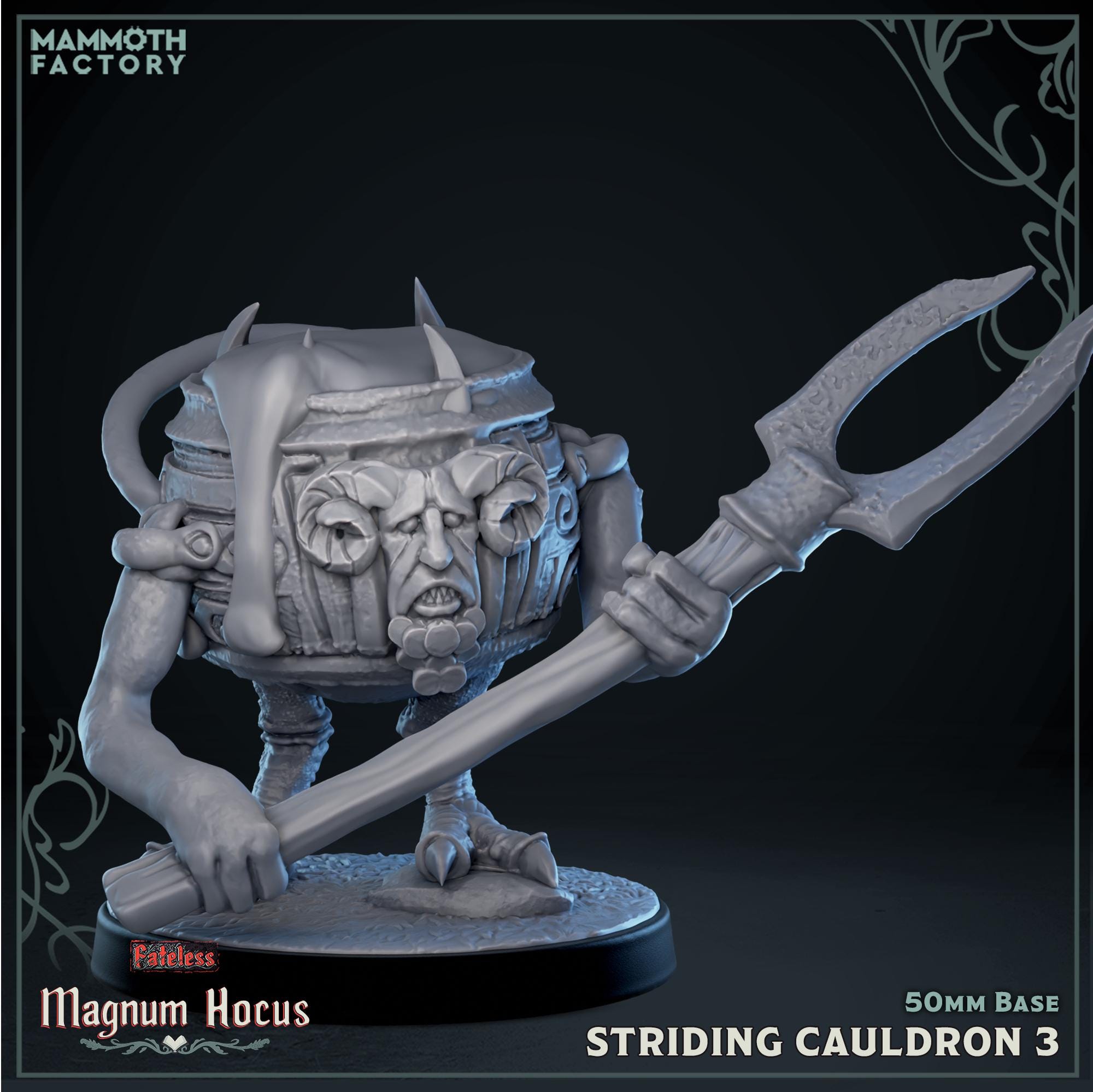 Striding Cauldron Miniatures- Magnum Hocus- Mammoth Factory- D&D